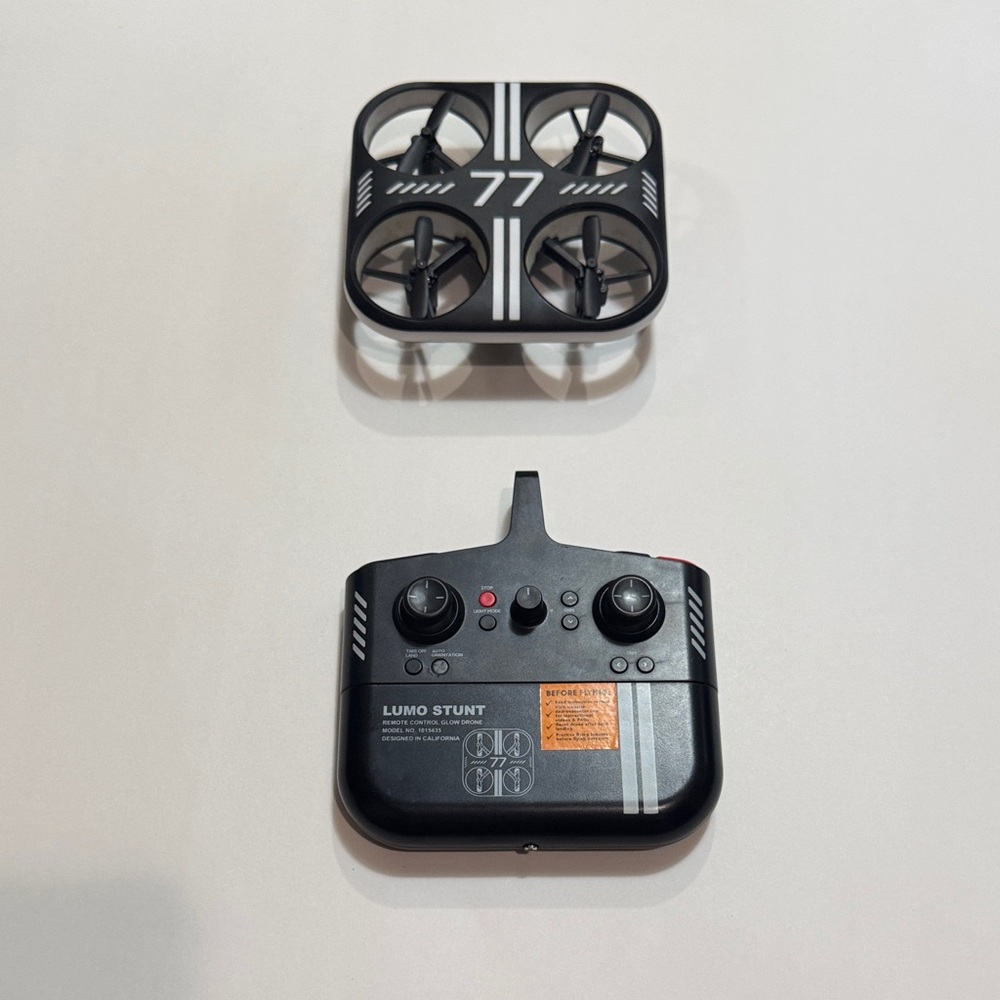 Lumo Stunt Black and White Mini Drone with Controller